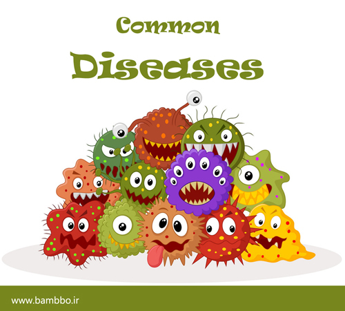 معرفی اسامی انگلیسی بیماری های شایع ( Common Diseases )