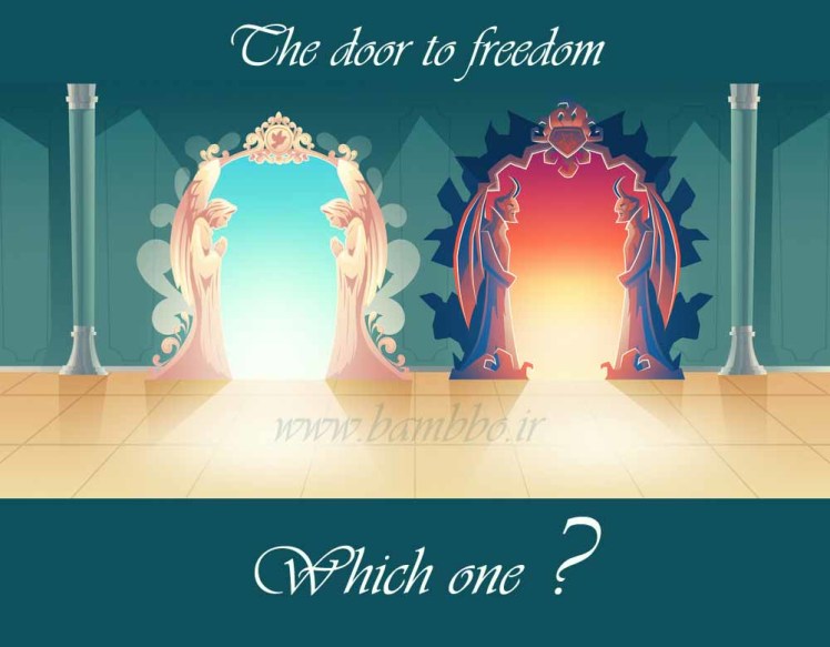معمای در آزادی(The door to freedom) به زبان انگلیسی با ترجمه فارسی